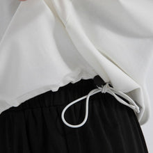 Load image into Gallery viewer, Women's Loose Drawstring Zipper T-shirt
