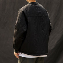 Load image into Gallery viewer, Color-blocked Crew Neck Quilted Cotton Coat
