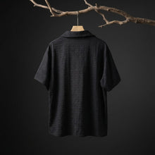 Load image into Gallery viewer, Japanese Textured Jacquard Collar Loose-Fit Shirt
