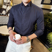 Load image into Gallery viewer, French Wing Collar Slim Fit Dress Shirt
