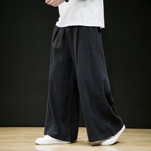 Linen Loose Slouchy Wide-leg Pants