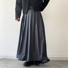 Load image into Gallery viewer, Pleated Double Belt Skirt Hakama Pants

