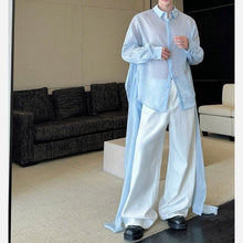 Load image into Gallery viewer, Long Ribbon Layered Loose Shirt
