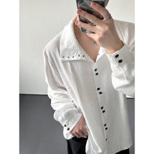 Load image into Gallery viewer, Multi-button High-neck Loose Draped Shirt
