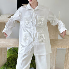 Load image into Gallery viewer, Stand-up Collar Beaded Casual Shirt Top
