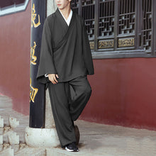 Load image into Gallery viewer, Wudang Practice Sanqing Collar Wide Sleeves Taoist Robe
