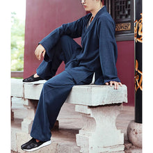 Load image into Gallery viewer, Wudang Practice Sanqing Collar Wide Sleeves Taoist Robe
