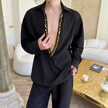 Load image into Gallery viewer, V-neck Sequined Silhouette Shirt

