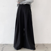 Load image into Gallery viewer, Double-Pleated Floor-Length Wide-Leg Trousers
