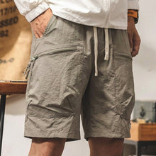 Load image into Gallery viewer, Khaki Gorpcore Cooling Ice Silk Lightweight Cargo Shorts
