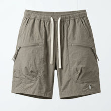 Load image into Gallery viewer, Khaki Gorpcore Cooling Ice Silk Lightweight Cargo Shorts
