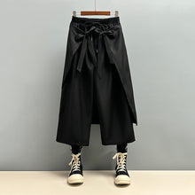 Load image into Gallery viewer, Loose Wide-leg Cropped Strappy Hakama Pants
