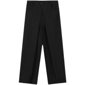 Three-dimensional Pleated Double Waist Casual Pants