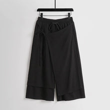 Load image into Gallery viewer, Linen Vintage Tie Wide Leg Straight Pants
