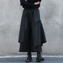 Load image into Gallery viewer, Loose Elastic Waist Wide Leg Fake Two Piece Culottes

