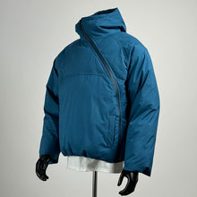 Load image into Gallery viewer, Diagonal Zipper Hooded Cotton-padded Jacket

