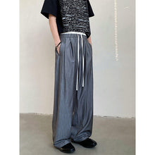 Load image into Gallery viewer, Retro High Waist Drape Striped Casual Pants
