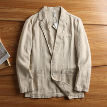 Load image into Gallery viewer, American Retro Casual Linen Blazer
