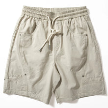 Load image into Gallery viewer, Retro Elastic Waist Loose Straight Leg Shorts
