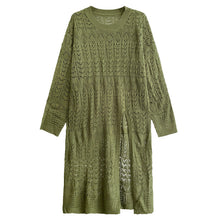 Load image into Gallery viewer, V-neck High Slit Hollow Knit Sweater
