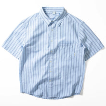 Load image into Gallery viewer, Striped Seersucker Breathable Loose Casual Shirt
