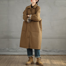 Load image into Gallery viewer, Mid-length Loose Pocket Coat
