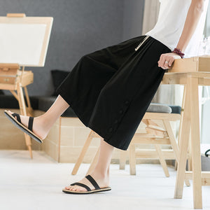 Button Loose Casual Harem Pants
