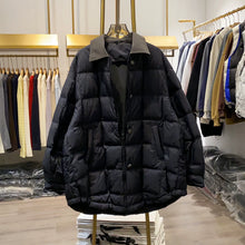 Load image into Gallery viewer, Color-blocked Lapel Zip-up Down Jacket
