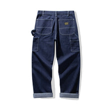 Load image into Gallery viewer, Raw Denim Multi-pocket Striped Outdoor Cargo Pants
