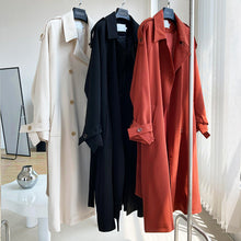 Load image into Gallery viewer, Drape Loose Over-kneeTrench Coat
