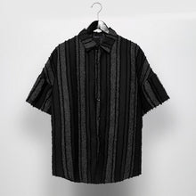 Load image into Gallery viewer, Retro Vertical Striped Fringe Patchwork Shirt
