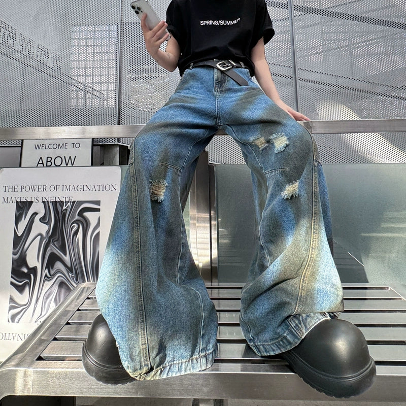 Retro Ripped Backwards Jeans – stylesock