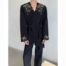 Load image into Gallery viewer, Heavy Embroidery Print Shoulder Pad Suit Jacket
