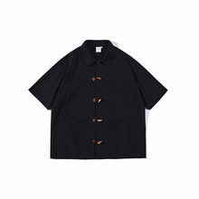 Load image into Gallery viewer, Cotton Japanese Retro Wooden Horn Button Shirt
