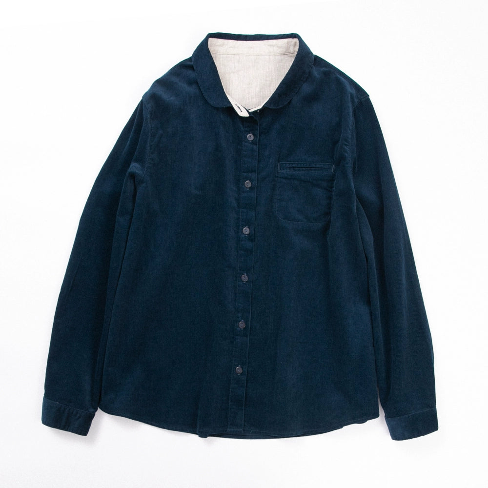 Fine-striped Pure Cotton Corduroy Shirt