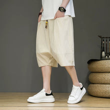 Load image into Gallery viewer, Linen Loose-fitting Low-rise Baggy Casual Shorts
