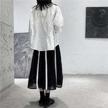 Load image into Gallery viewer, Japanese Style Irregular Pleated Loose T-shirt
