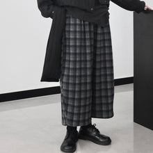 Load image into Gallery viewer, Loose-fitting Retro Wool Plaid Wide-leg Pants
