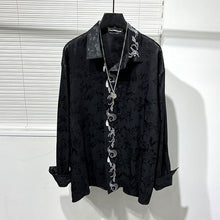 Load image into Gallery viewer, Dark Embroidered Loose Retro Shirt
