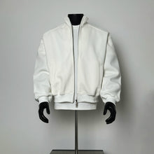 Load image into Gallery viewer, Two-way Zipper Oversized Stand Collar Bomber Jacket
