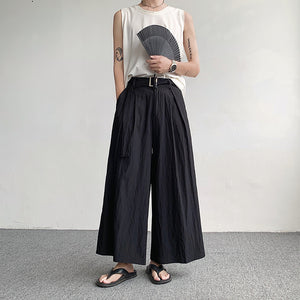 Summer Thin Belt Wide Leg Pants