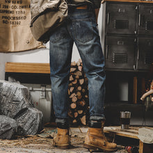 Load image into Gallery viewer, Vintage Washed Straight Leg Denim Pants
