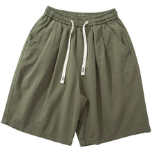 Load image into Gallery viewer, Cotton Elastic Drawstring Straight Loose Casual Shorts
