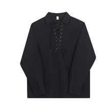 Load image into Gallery viewer, Tie-strap Casual Pullover Shirt
