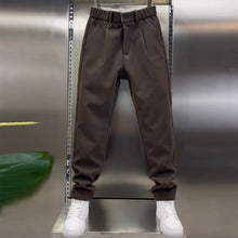 Load image into Gallery viewer, Slightly Tapered Loose Drape Elastic Waist Trousers
