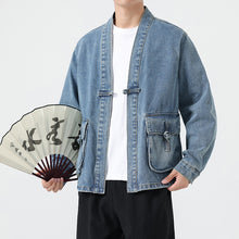 Load image into Gallery viewer, Denim Large Pocket Button Jacket
