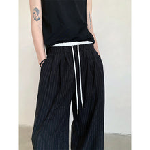 Load image into Gallery viewer, Retro High Waist Drape Striped Casual Pants

