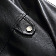 Load image into Gallery viewer, Stand Collar Leather Jacket
