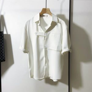 Summer Thin Loose Ice Silk Shirt