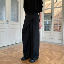 Load image into Gallery viewer, Waist tie Fake Two-piece Casual Straight Trousers
